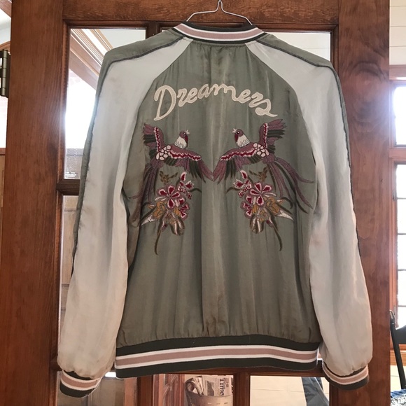 Zara Jackets & Blazers - Zara Embroidered Bomber Jacket